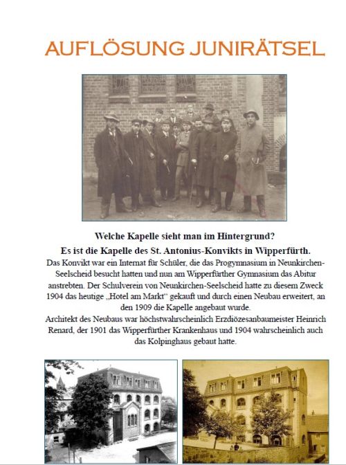 Auflösung Junirätsel